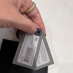 AllSaints Black leather card holder wallet brand new